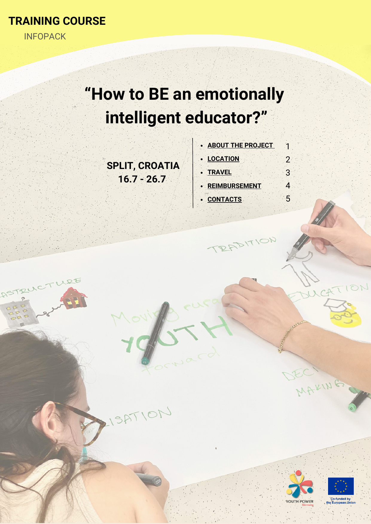 Official infopack cover for the emotionally intelligent educator training course